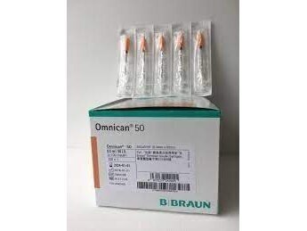 B.Braun Omnican insulīna šļirce 0,5 ml sterils ar integrētu 30G x 8 mm adatu 100 gab. 1