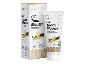 GC Tooth Mousse Recaldent vaniļas garšas zobu krēms bez fluora 40 g (35 ml)
